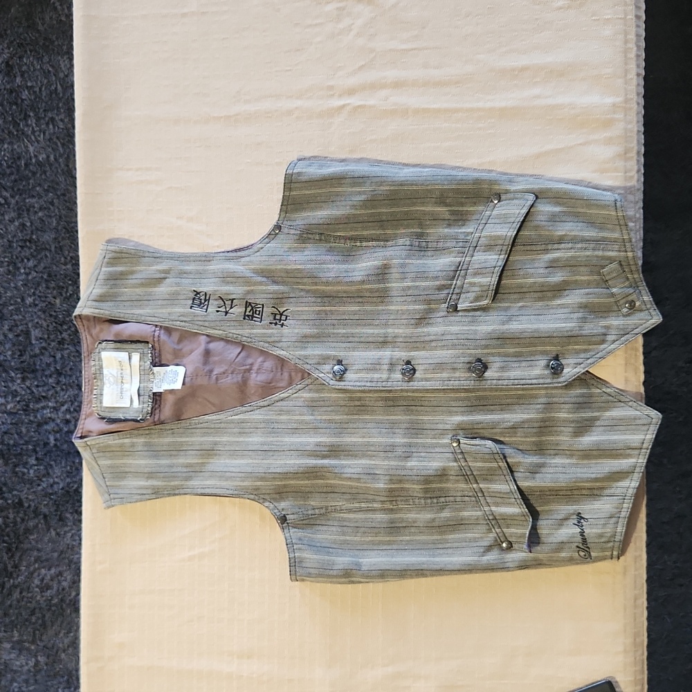 Mens Christopher Wicks English Laundry embroidered vest retro Size: M